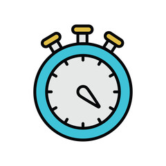 stopwatch icon with white background vector stock illustration