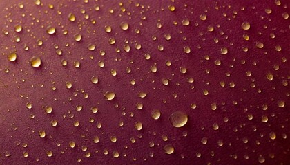 close up of droplets on a burgundy bordeaux background flat lay paper - obrazy, fototapety, plakaty