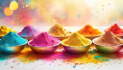 colorful and bright holi background on white background