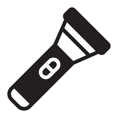 flashlight glyph icon