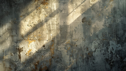Textura rugosa de muros de hormigón urbanos, con belleza cruda y el encanto industrial con luces y sombras. Generado con tecnología IA - obrazy, fototapety, plakaty
