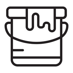 paint bucket line icon