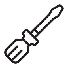 screwdriver line icon