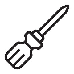 screwdriver line icon