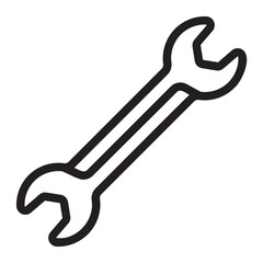 wrench line icon