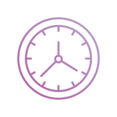 clock icon with white background vector stock illustration