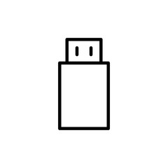 Usb icon vector isolated on white background. Flash disk icon vector