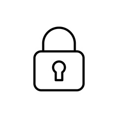 Lock icon vector isolated on white background. Encryption icon. Security symbol. Secure. Private