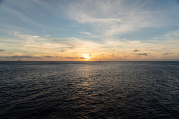sunset in the sea