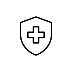 Obraz premium Health insurance icon vector isolated on white background. Insurance health document icon