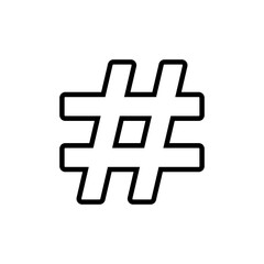 Hashtag icon vector isolated on white background. hashtag vector icon
