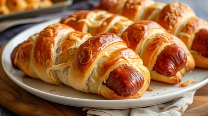 Homemade Pigs in a Blanket Ready to Eat