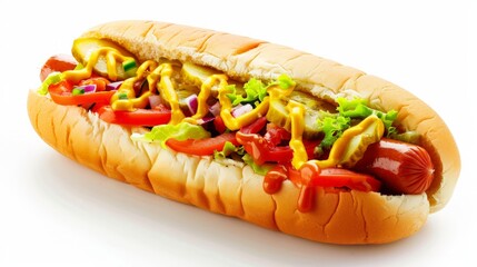 hot dog isolated on white background