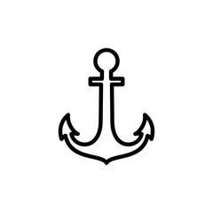 Anchor icon vector isolated on white background.Anchor symbol logo. Anchor marine icon.