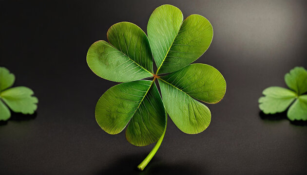 Four-leaf clover, green, leaf, grass, heart, good luck, close-up
