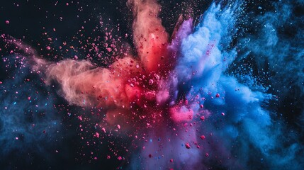 Colorful powder explosion effect wallpaper background