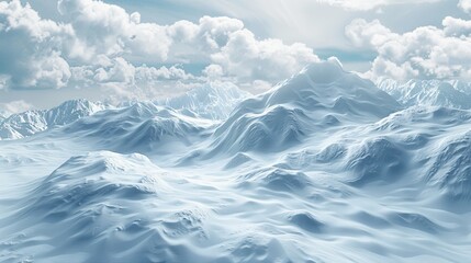Snow mountain pic winter panorama wallpaper background - obrazy, fototapety, plakaty