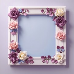 photo frame with flowers