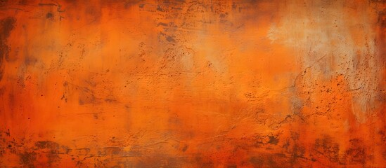 A painting featuring a blend of orange and brown colors, surrounded by a bold black border