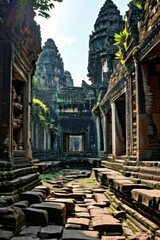 Fototapeta premium the Bayon temple, Angkor Wat, Siem reap, Cambodia.