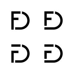 Obraz premium logo design vector abstract template modern symbol logo icon initials