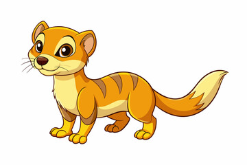 cartoon stoat vector illustration