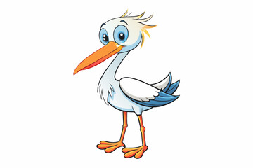 stork bird vector illustration