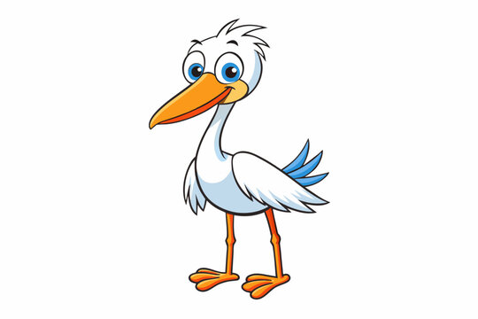 stork bird vector illustration