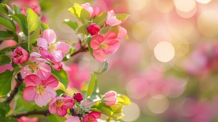 Fototapeta na wymiar Fruit apple tree plant garden blossom. Background concept