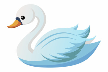 cartoon swan vector illustration