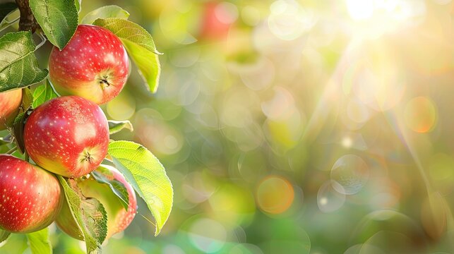 Fruit apple tree plant garden blossom. Background concept