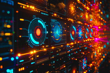 Diagram Scientific information futuristic and Technological Dashboard Map