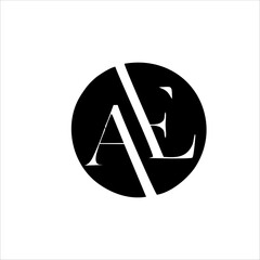 Print AE letter logo design for your name and product