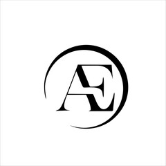 Print AE letter logo design for your name and product