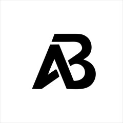 Print AB letter logo design for your name and product