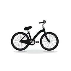 Black bycycle icon vector element design cartoon ve