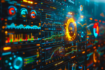 Diagram Scientific information futuristic and Technological Dashboard Map