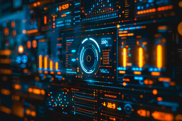 Diagram Scientific information futuristic and Technological Dashboard Map