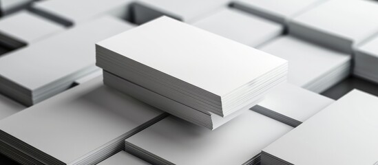 business cards stacked with blank backing