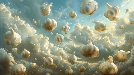 A sky full of floating garlic cloves, warding off the unseen