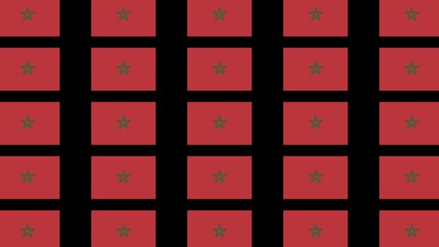 モロッコの国旗が増えます。背景はアルファチャンネル(透明)です。