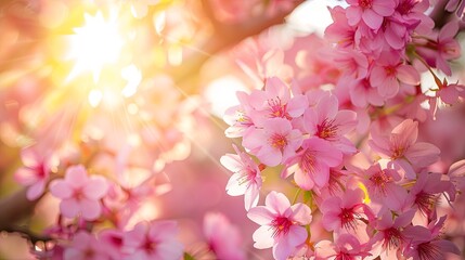 Sakura tree cherry blossom springtime. Background concept