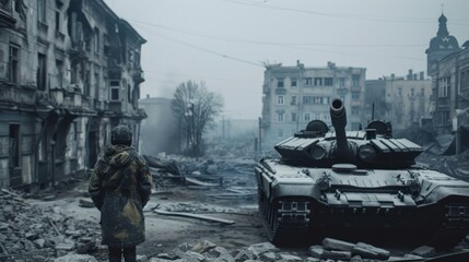 Historical Memory Cinematic shots examining Ukraines relationship with its past from Soviet history to the struggle forAI generated illustration