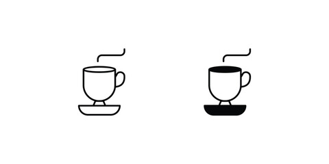 coffee cup icon with white background vector stock illustration
