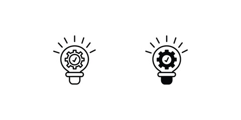 innovation or idea icon with white background vector stock illustration