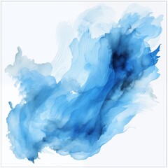 Sky blue circle swirl watercolor brush stroke
