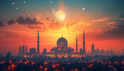 Beautiful Ramadan symbolic background - obrazy, fototapety, plakaty