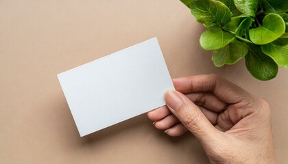 Obraz premium Business Card being Held by Hand - Mockup for Business Card - Personal Promotion for Business - Entrepreneurship