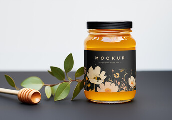 Honey Jar Packaging Mockup Generated with AI