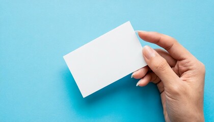 Obraz premium Business Card being Held by Hand - Mockup for Business Card - Personal Promotion for Business - Entrepreneurship